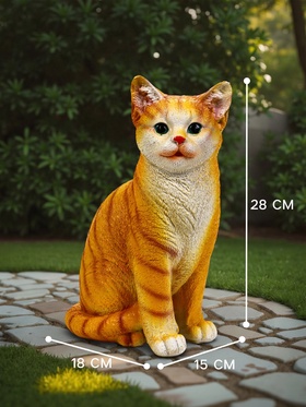 Садовая фигура из полистоуна «Кошка», 28×15×18 см