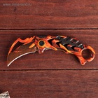 УЦЕНКА Нож-керамбит «Огненный», 19 см, клинок 70 мм/1 мм - Фото 3