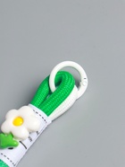 Брелок для ключей на карабине «Цветок. Шнур-сетка», двойной шнур 0.7 см, бело-зелёный, на сумку, рюкзак, 14.5?2?1.7 см (комплект 2 шт) - фото 60065120