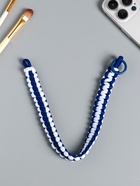 Брелок для ключей на карабине «Паракорд», шнур 0.5 см, сине-белый, на сумку, рюкзак, 14.5×1.8×0.8 см - Фото 4