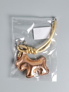 Брелок для ключей на карабине кожзам «Терьер», с узлом, золото, на сумку, рюкзак, 14×8×1.2 см - фото 809311187