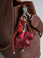 Брелок для ключей на карабине кожзам «Терьер», с узлом, винный, на сумку, рюкзак, 14×8×1.2 см - фото 809311188