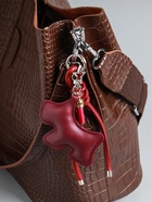 Брелок для ключей на карабине кожзам «Терьер», с узлом, винный, на сумку, рюкзак, 14×8×1.2 см - фото 809311189