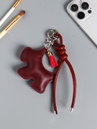 Брелок для ключей на карабине кожзам «Терьер», с узлом, винный, на сумку, рюкзак, 14×8×1.2 см - фото 809311190