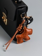 Брелок для ключей на карабине кожзам «Терьер», с узлом, шоколад, на сумку, рюкзак, 14×8×1.2 см - фото 809311193