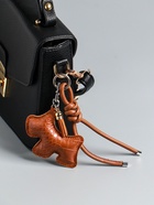 Брелок для ключей на карабине кожзам «Терьер», с узлом, шоколад, на сумку, рюкзак, 14×8×1.2 см - фото 809311194