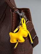 Брелок для ключей на карабине кожзам «Терьер», с узлом, жёлтый, на сумку, рюкзак, 14×8×1.2 см - фото 809311199