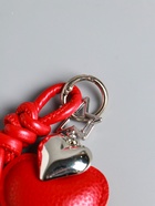 Брелок для ключей на карабине кожзам «Сердце», с узлом, красный, на сумку, рюкзак, 21×5.5×1.5 см - фото 809311206