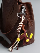 Брелок для ключей на карабине кожзам, текстиль «Лошадка с сердечком», с узлом, на сумку, рюкзак, 26×10×1.5 см - фото 119121176