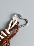 Брелок для ключей на карабине кожзам, текстиль «Лошадка с сердечком», с узлом, на сумку, рюкзак, 26×10×1.5 см - фото 119121178