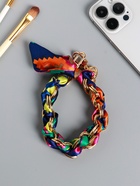 Брелок для ключей на 2 карабинах «Платок и цепочка», яркий, на сумку, рюкзак, 20×10×1.7 см - Фото 2