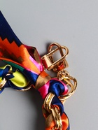 Брелок для ключей на 2 карабинах «Платок и цепочка», яркий, на сумку, рюкзак, 20×10×1.7 см - Фото 3