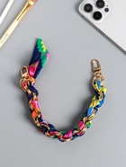 Брелок для ключей на 2 карабинах «Платок и цепочка», яркий, на сумку, рюкзак, 20×10×1.7 см - Фото 4