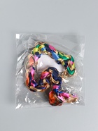 Брелок для ключей на 2 карабинах «Платок и цепочка», яркий, на сумку, рюкзак, 20×10×1.7 см - Фото 5