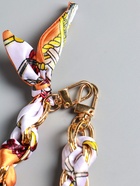 Брелок для ключей на 2 карабинах «Платок и цепочка», оранж, на сумку, рюкзак, 20×10×1.7 см - фото 809311225