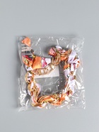 Брелок для ключей на 2 карабинах «Платок и цепочка», оранж, на сумку, рюкзак, 20×10×1.7 см - фото 809311227