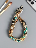 Брелок для ключей на 2 карабинах «Платок и цепочка», голубой, на сумку, рюкзак, 20×10×1.7 см - Фото 2