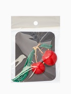 Брошь «Вишня с листиками», красный, зелёный в золоте (комплект 2 шт) - фото 60872464