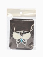 Брошь «Бабочка», белая в серебре (комплект 2 шт) - фото 60872468