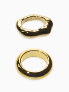 Кольцо пластик «Стиль», набор 2 шт. размер 17, цвет золото - Фото 2