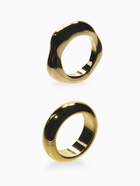 Кольцо пластик «Стиль», набор 2 шт. размер 17, цвет золото - Фото 4