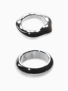 Кольцо пластик «Стиль», набор 2 шт. размер 17, цвет серебро - Фото 2