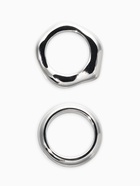 Кольцо пластик «Стиль», набор 2 шт. размер 17, цвет серебро (комплект 2 шт) - фото 60065233