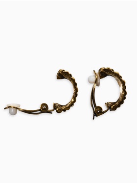 Клипсы «Плетение», цвет чернёное золото (комплект 2 шт)