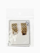 Серьги клипсы для ушей QF «Плетение», цвет чернёное золото - Фото 5