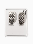 Серьги клипсы для ушей QF «Плетение», цвет чернёное серебро - Фото 3