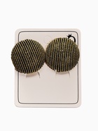 Клипсы «Круг в рубчик», цвет чернёное золото - Фото 3