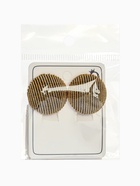 Клипсы «Круг в рубчик», цвет чернёное золото (комплект 2 шт) - фото 60872501