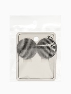 Клипсы «Круг в рубчик», цвет чернёное серебро - Фото 5