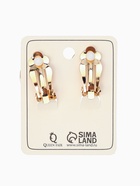 Серьги клипсы для ушей QF «Полукруг», цвет золото - Фото 4