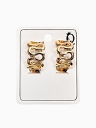 Серьги клипсы для ушей QF «Змейка», цвет золото - Фото 3