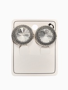 Серьги клипсы для ушей QF «Винтаж», белая в чернёном серебре - Фото 3