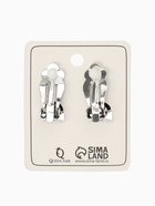 Серьги клипсы для ушей QF «Винтаж», белая в чернёном серебре - Фото 4