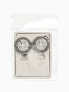 Серьги клипсы для ушей QF «Винтаж», белая в чернёном серебре - Фото 5