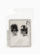 Клипсы «Винтаж» прямоугольник грань, чёрная в чернёном серебре (комплект 2 шт) - фото 60872523