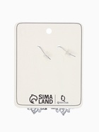 Серьги метал «Аутентичный цветок», цвет чернёное серебро (комплект 2 шт) - фото 60872532