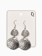 Серьги метал «Чешуя», цвет чернёное серебро - Фото 2