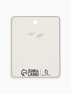 Серьги со стразми «Капля», чёрные в чернёном серебре (комплект 2 шт) - фото 60872538