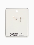 Серьги со стразми «Капля», синие в чернёном золоте (комплект 2 шт) - фото 60872540