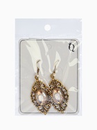 Серьги со стразми «Ажурный овал», цвет золотой в чернёном золоте (комплект 2 шт) - фото 60872545