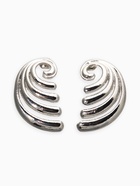 Серьги металл «Волна», цвет серебро - фото 60065337