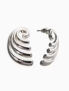 Серьги металл «Волна», цвет серебро - фото 60065338