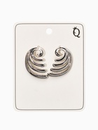 Серьги металл «Волна», цвет серебро - фото 60872556