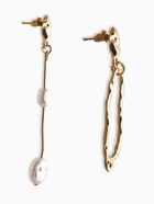 Серьги жемчуг "Корейский стиль", цвет белый в золоте - фото 60065341