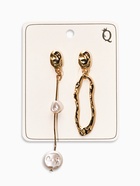 Серьги жемчуг «Корейский стиль», белые в золоте (комплект 2 шт) - фото 60872558