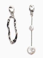 Серьги жемчуг "Корейский стиль", цвет белый в серебре (комплект 2 шт) - фото 60065343